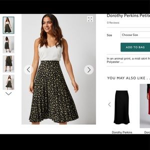 Leopard print midi skirt.